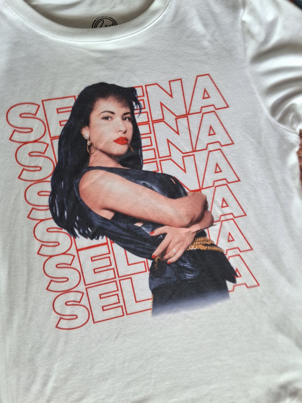 *NWT* Selena Tejano Singer White Short-Sleeve Tee